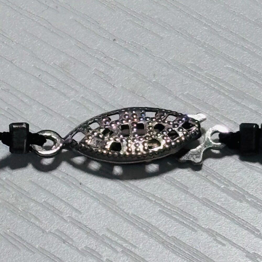 Black Peacock Pearl Beaded Necklace 18” Iridescent Classic - Picture 3 of 14